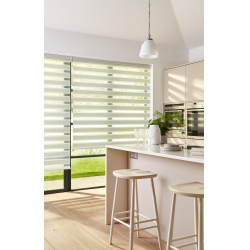 Luminary White Dual Shade Night and Day Roller Blinds